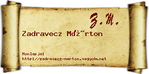 Zadravecz Márton névjegykártya